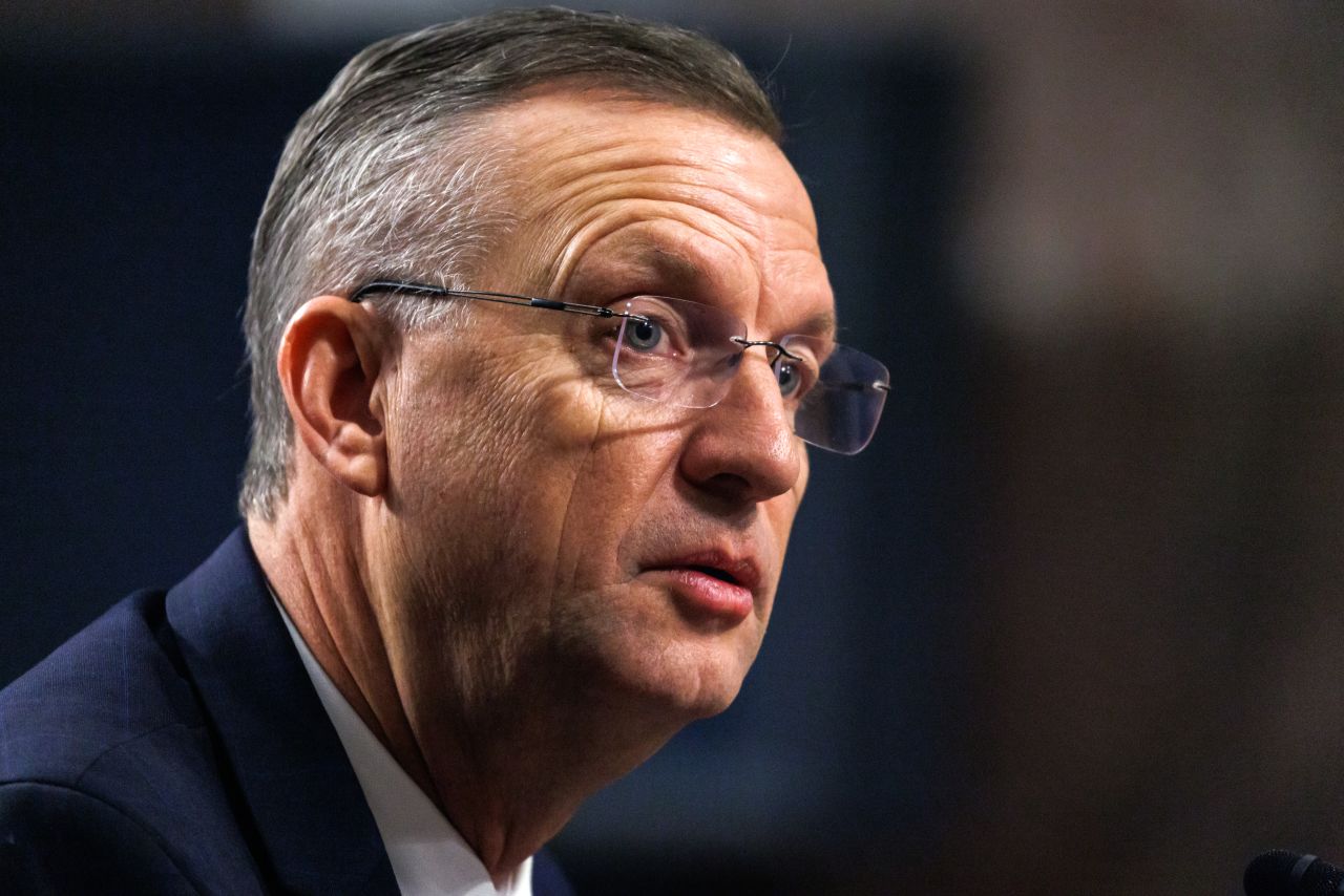 Doug Collins be the Secretary of the Department of Veterans Affairs, testifies during his Senate Veterans' Affairs Committee confirmation hearing on January 21, 2025 in Washington, DC.