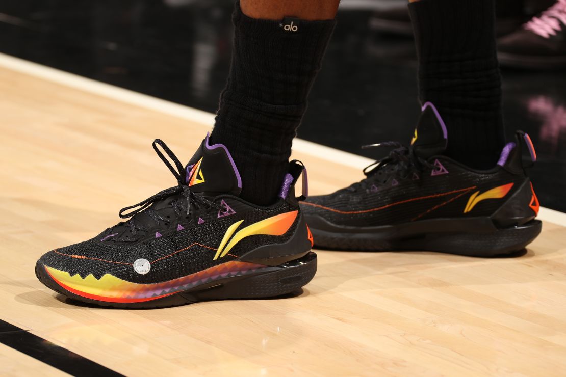 Jimmy Butler's shoes appeared to reference the yellow, orange and purple worn by the Phoenix Suns.