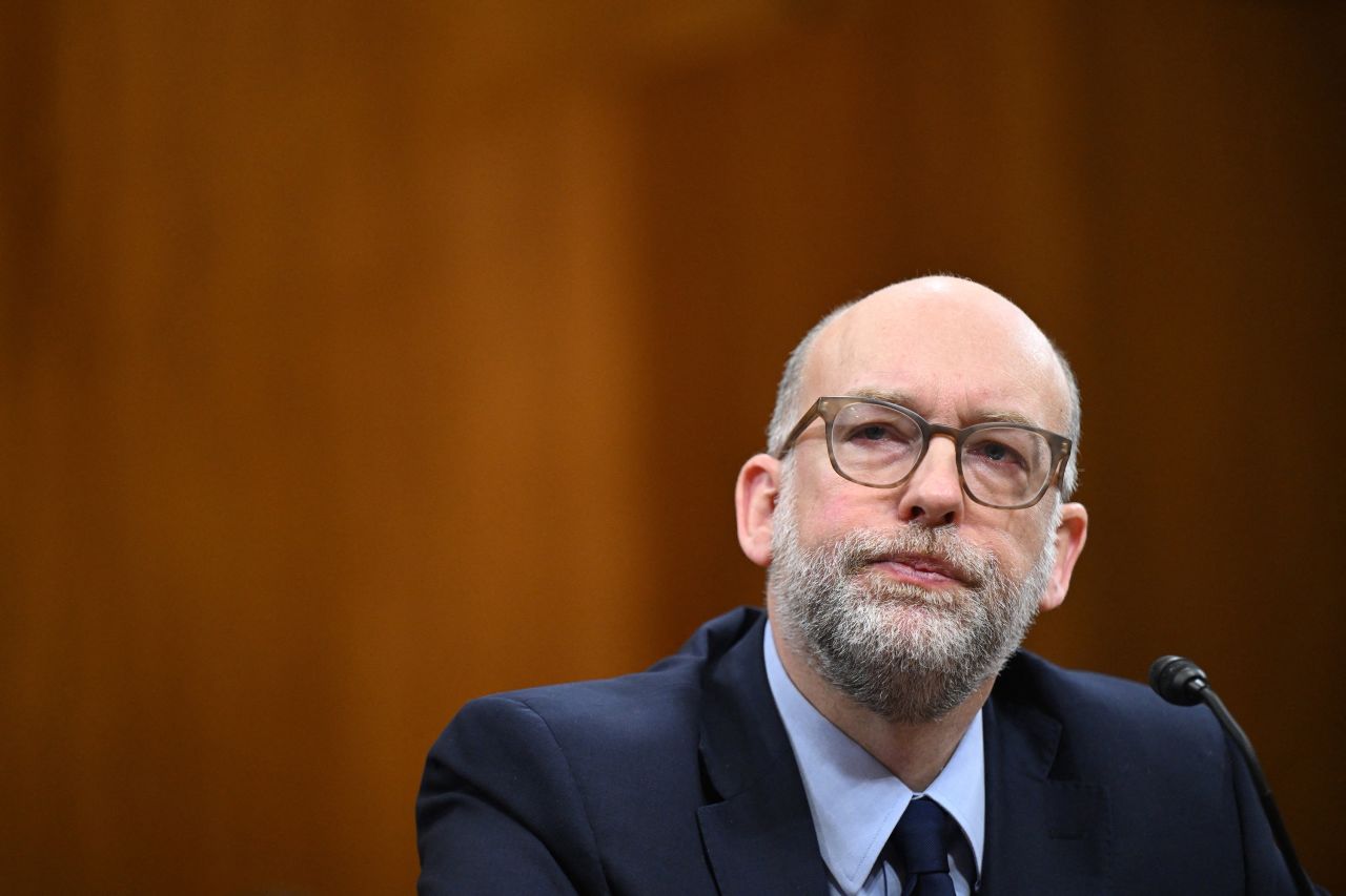 Russell Vought testifies before the Senate Budget Committee in Washington, DC, on January 22.