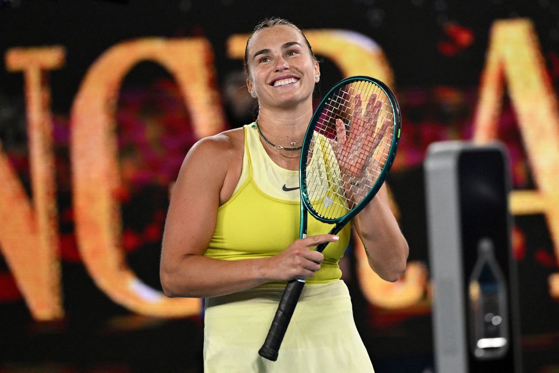 Sabalenka is aiming to win her third straight Australian Open title.