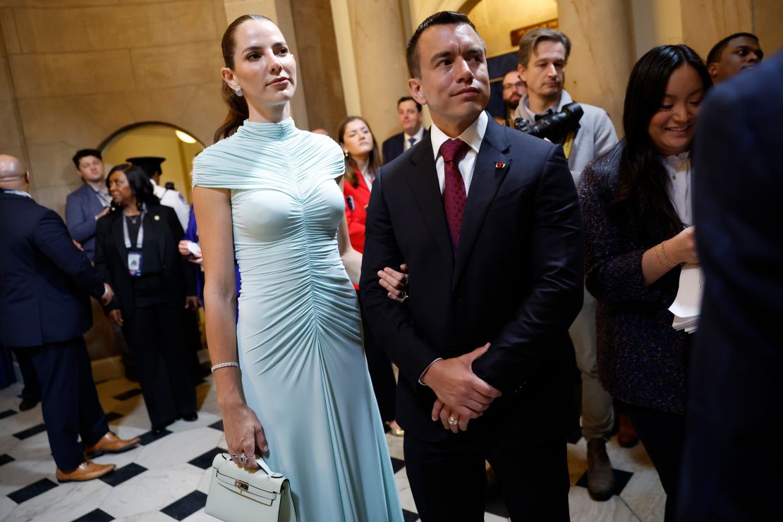 Ecuadorian President Daniel Noboa attended the inauguration of US President Donald Trump in the Capitol Rotunda on January 20.