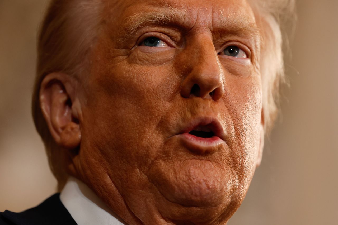 US President Donald Trump speaks during inauguration ceremonies on Monday.