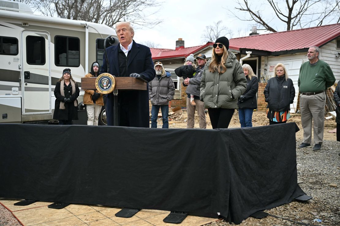 “We’ll be at your side through every step of the rebuilding,” President Donald Trump said during a visit to North Carolina in January.
