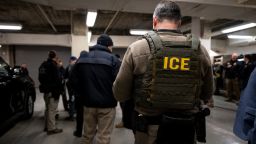 US Immigration and Customs Enforcement (ICE) agents, along with other federal law enforcement agencies, attend a pre-enforcement meeting in Chicago, Illinois, US, on Sunday, Jan. 26, 2025.