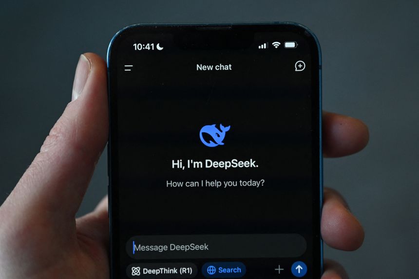 The DeepSeek app seen in Beijing on January 27, 2025.