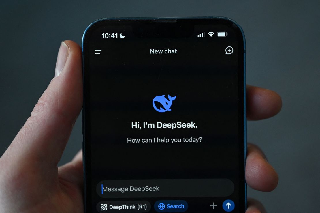 This photo illustration shows the DeepSeek app on a mobile phone in Beijing on January 27, 2025. Chinese firm DeepSeek's artificial intelligence chatbot has soared to the top of the Apple Store's download charts, stunning industry insiders and analysts with its ability to match its US competitors.