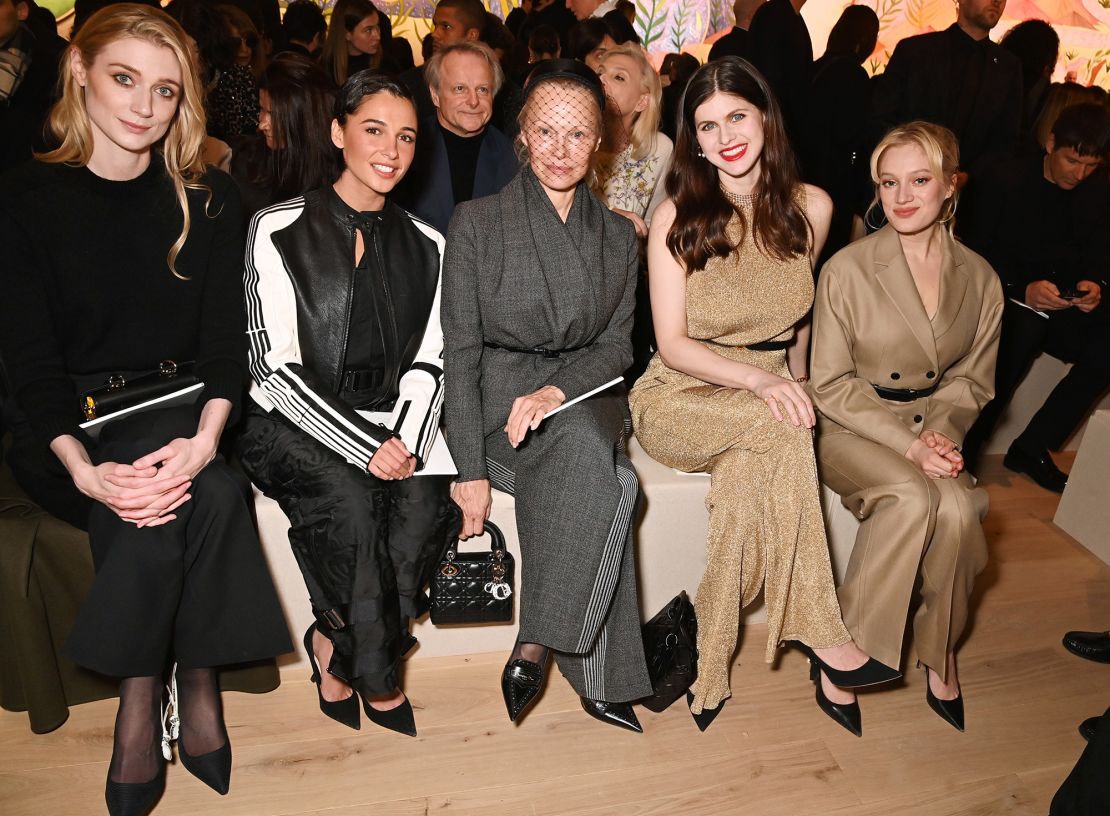 Dior's Spring/Summer 2025 Haute Couture show had a starry front row that included Elizabeth Debicki, Naomi Scott, Pamela Anderson, Alexandra Daddario and Nadia Tereszkiewicz.