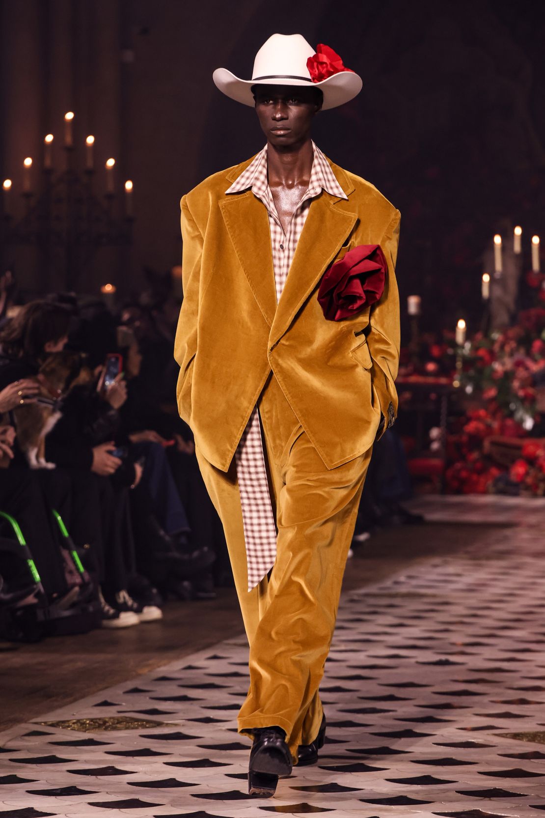 A look from Willy Chavarria's menswear fall-winter 2025 show in Paris Fashion Week.