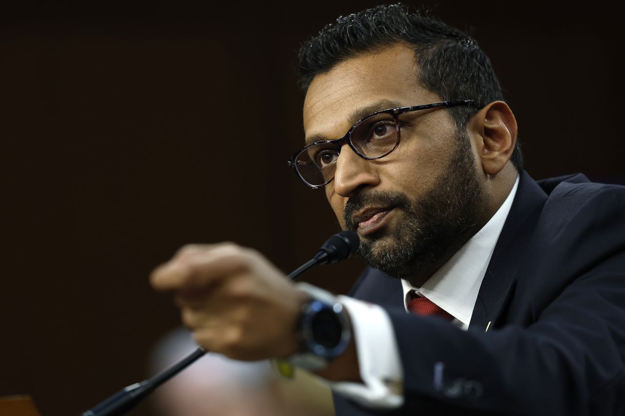 Kash Patel testifies during his confirmation hearing before the Senate Judiciary Committee in the Dirksen Senate Office Building on January 30, in Washington, DC.