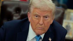WASHINGTON, DC - JANUARY 31: U.S. President Donald Trump talks to reporters after g an executive order, "Unleashing prosperity through deregulation," in the Oval Office on January 31, 2025 in Washington, DC. Trump spoke to reporters about tariffs against China, Canada and Mexico and how the newly confirmed Interior Secretary Doug Burghum will coordinate with the Energy Department and the Environmental Protection Agency. (Photo by Chip Somodevilla/Getty Images)