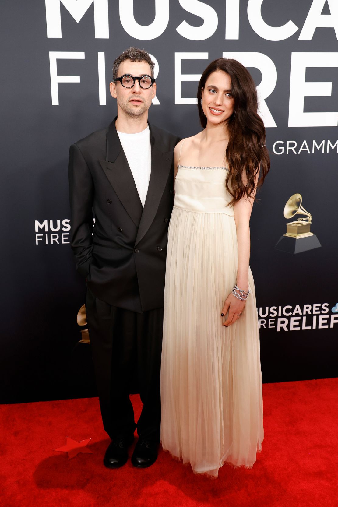 Jack Antonoff and Margaret Qualley.