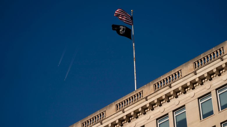 The Department of Veterans Affairs headquarters in Washington, DC, on February 7, 2025.