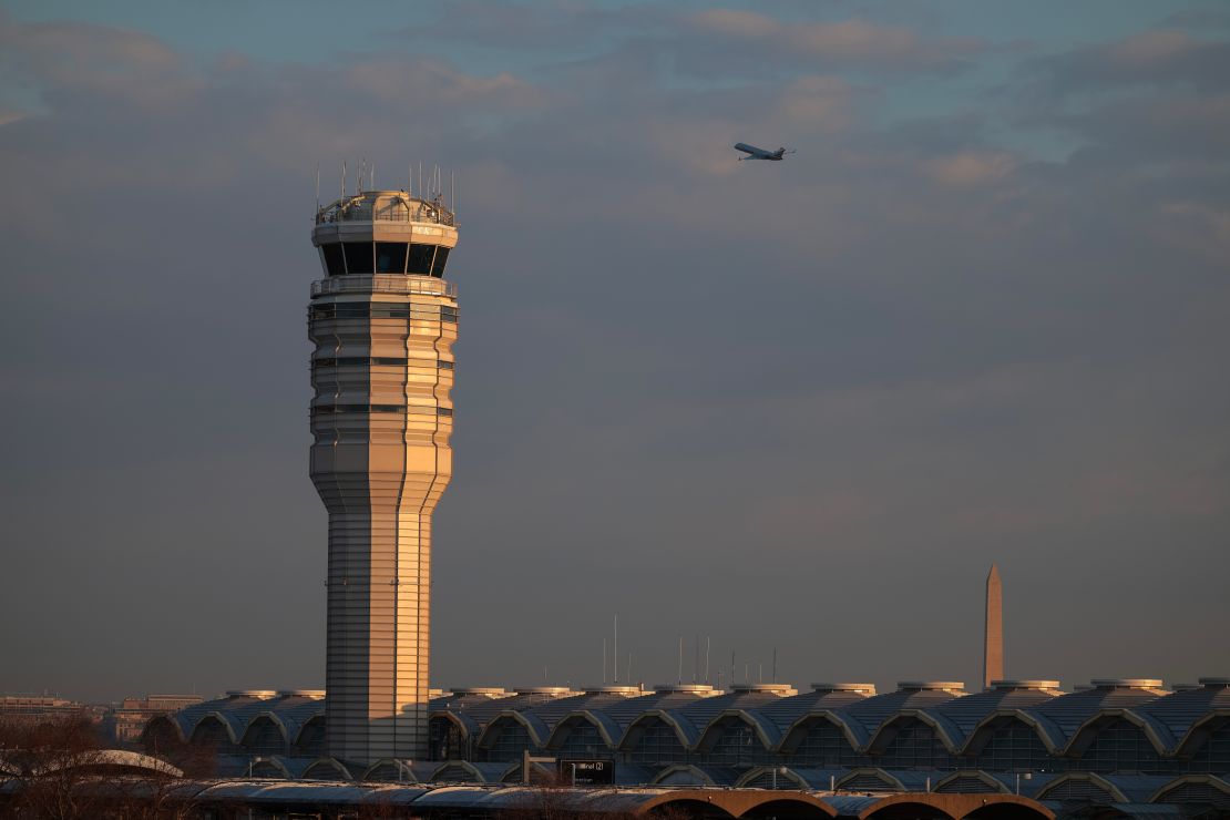 The Air Traffic Control Tower at Reagan National Airport was held on February 3, 2025 in Arlington, Virginia. (Photo: Kayla Bartkowski/Getty Images)