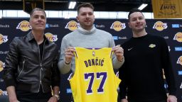 Luka Doncic was introduced as a Los Angeles Lakers player on Tuesday.