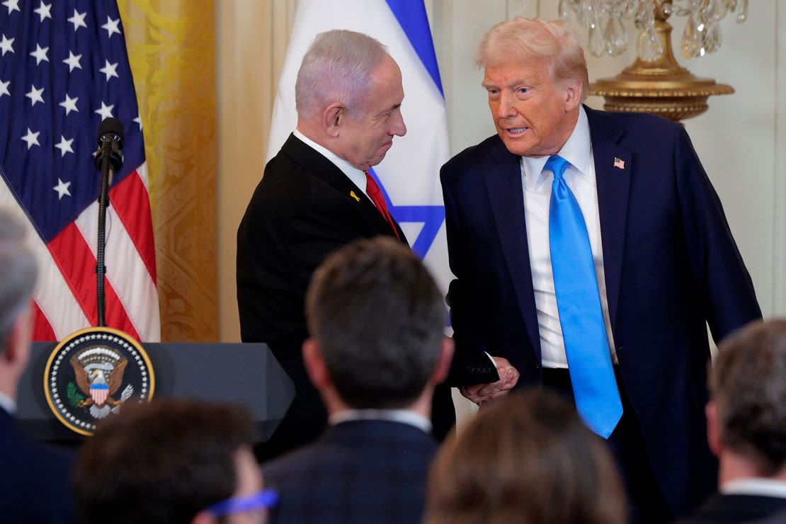 El primer ministro de Israel, Benjamin Netanyahu, y el presidente de EE.UU., Donald Trump, en Washington, en febrero.