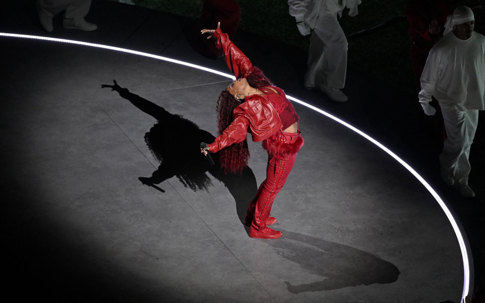 SZA performs during the show.