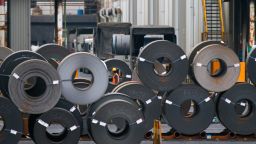 Rolls of steel are seen at a steel company in Monterrey, Nuevo Leon, Mexico, on February 11, 2025. Canada, Mexico and the EU on Tuesday slammed US President Donald Trump's "unjustified" decision to impose tariffs on steel and aluminium imports, which has raised fears of a broader trade war. (Photo by Julio Cesar AGUILAR / AFP) (Photo by JULIO CESAR AGUILAR/AFP via Getty Images)          