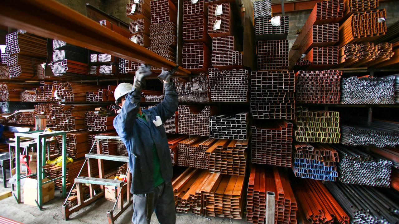 A worker works at steel company in Monterrey, Nuevo Leon, Mexico, on February 11, 2025. Canada, Mexico and the EU on Tuesday slammed US President Donald Trump's "unjustified" decision to impose tariffs on steel and aluminium imports, which has raised fears of a broader trade war. (Photo by Julio Cesar AGUILAR / AFP) (Photo by JULIO CESAR AGUILAR/AFP via Getty Images)          