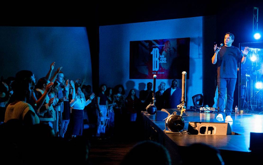 The Rev. Samuel Rodriguez -- shown here delivering a sermon in October 2024 at New Season church in Sacramento, California -- says he's been trying to ease concerns expressed by members of his congregation. "I have received assurances from those in authority that raids will not occur in churches," he told them recently.