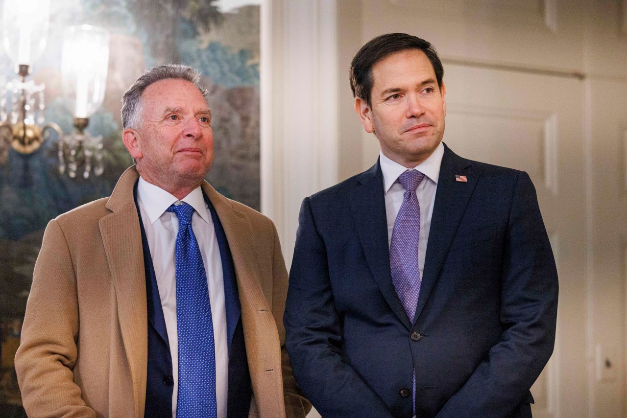 US special envoy Steve Witkoff and Sec. of State Marco Rubio attend an event in the Diplomatic Reception Room of the White House in February.