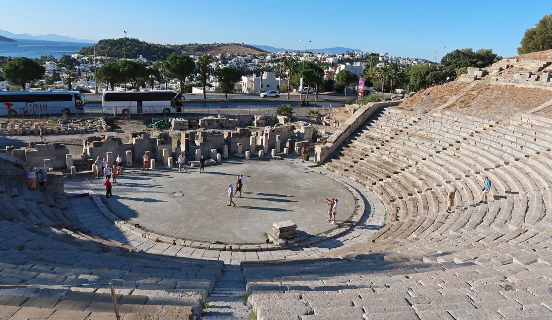 The theater commands impressive views over Bodrum Bay.