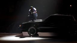 Kendrick Lamar performs onstage during Apple Music Super Bowl LIX Halftime Show.