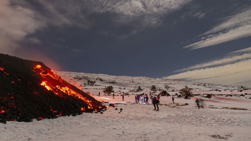 Tourist influx at Sicily’s Mount Etna is blocking rescue workers, authorities say