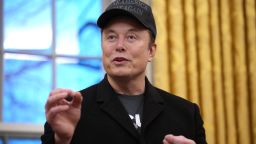WASHINGTON, DC - FEBRUARY 11: Tesla and SpaceX CEO Elon Musk delivers remarks as he s U.S. President Donald Trump during an executive order g in the Oval Office at the White House on February 11, 2025 in Washington, DC. Trump is to sign an executive order implementing the Department of Government Efficiency’s (DOGE) "workforce optimization initiative," which, according to Trump, will encourage agencies to limit hiring and reduce the size of the federal government. (Photo by Andrew Harnik/Getty Images)