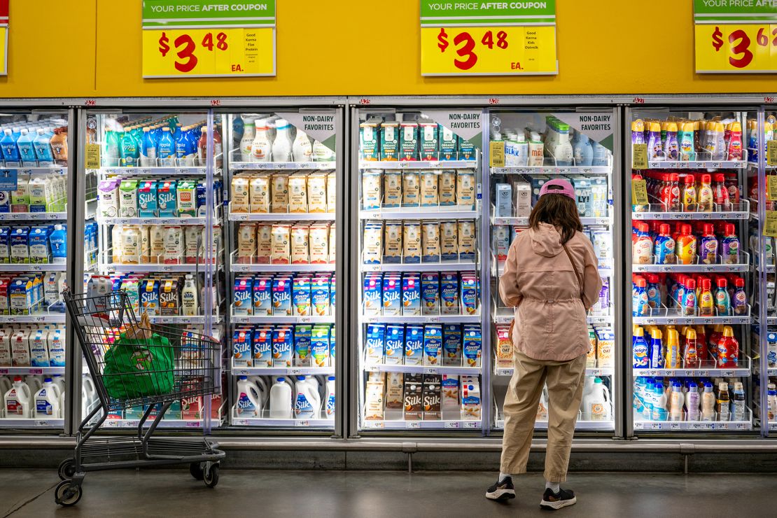 A customer service for products in a Heb food business on February 12, 2025 in Austin, Texas.