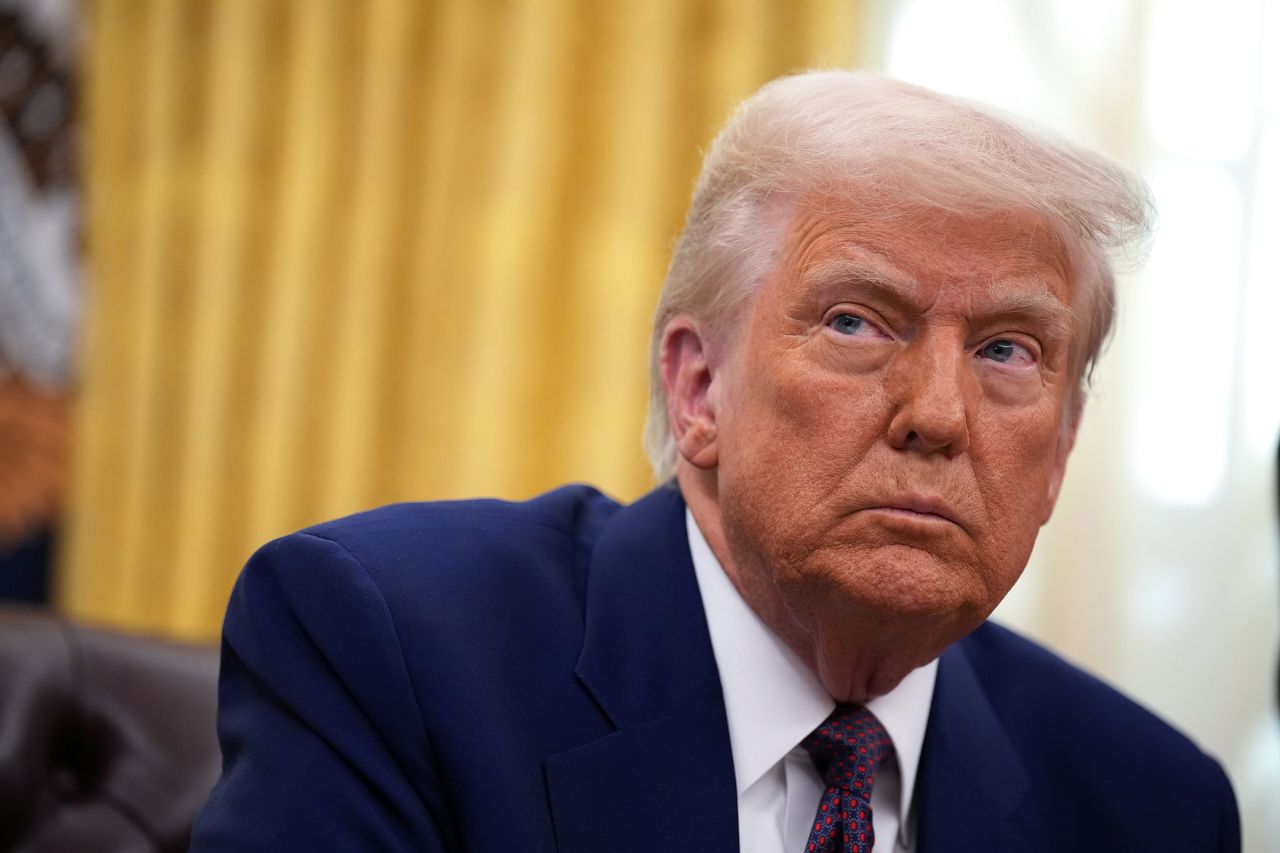 President Donald Trump in the Oval Office of the White House on Thursday.
