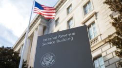 WASHINGTON, DC - FEBRUARY 13: A sign for the Internal Revenue Service (IRS) is seen outside its building on February 13, 2025 in Washington, DC. Members of Elon Musk's Department of Government Efficiency (DOGE) arrived at the Internal Revenue Service to begin examining the agency's operations. (Photo by Kayla Bartkowski/Getty Images)