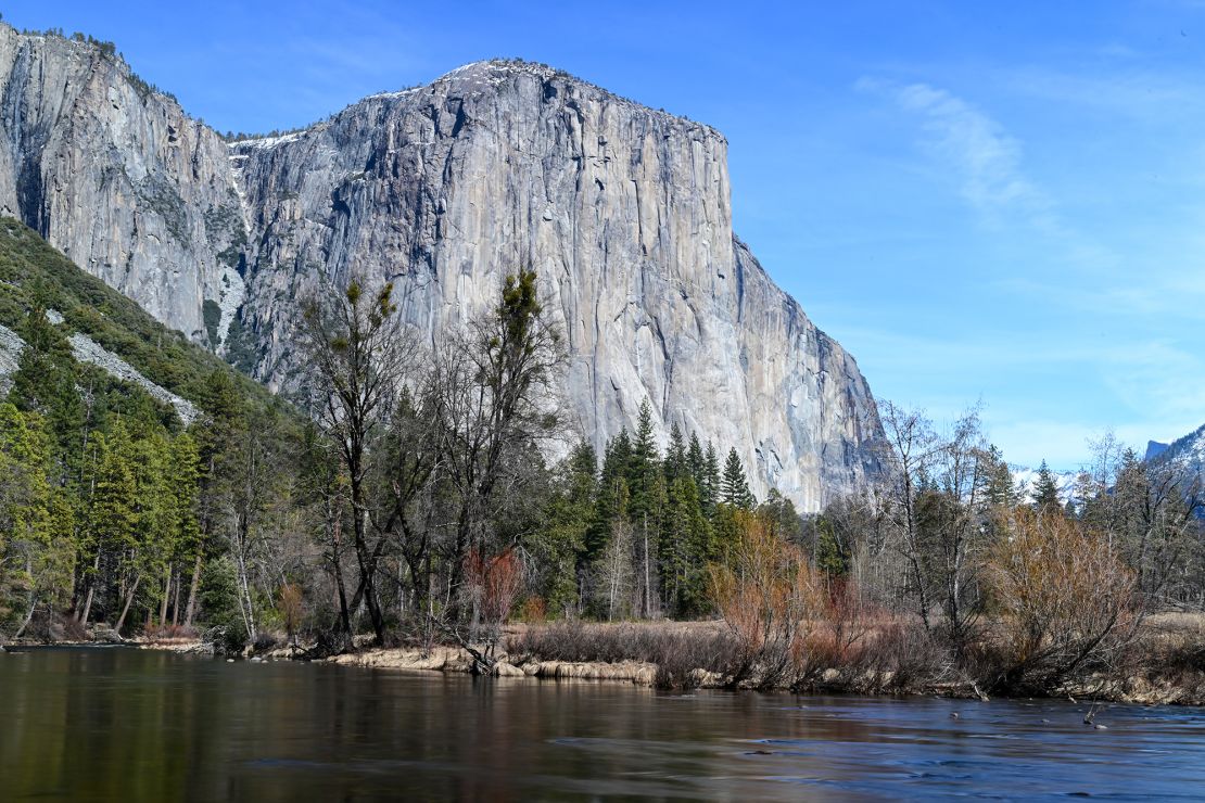 A view of El Capitan at Valley View in Yosemite National Park, California, on Friday.