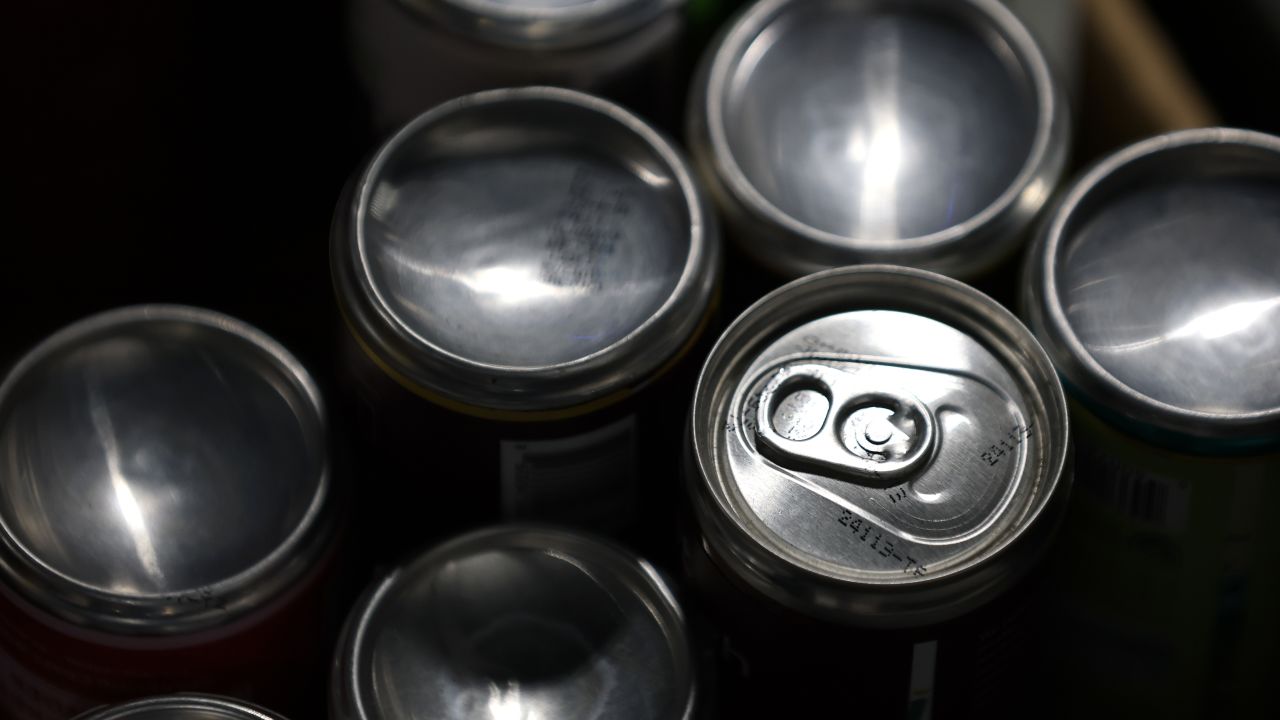 SACRAMENTO, CALIFORNIA - FEBRUARY 19: Aluminum beer cans sit in a box at The Can Van headquarters on February 19, 2025 in Sacramento, California. Craft brewers are bracing for a new tariff of 25 percent imposed by U.S. President Donald Trump on aluminum imports that is set to take effect on March 12 and could cause the price of canned beer and soft drinks to rise. Aluminum cans  for nearly 75 percent of packaged craft beer’s volume and revenue. (Photo by Justin Sullivan/Getty Images)