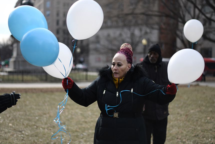 Rachelle Ellison at memorial service in Washington, DC, this year for a person who died living on the streets.