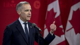 Mark Carney, former Governor of the Bank of Canada, speaks during a press conference following the first night of the Liberal Leadership Debate at Mels studios in Montreal, Canada on February 24, 2025. (Photo by ANDREJ IVANOV / AFP) (Photo by ANDREJ IVANOV/AFP via Getty Images)