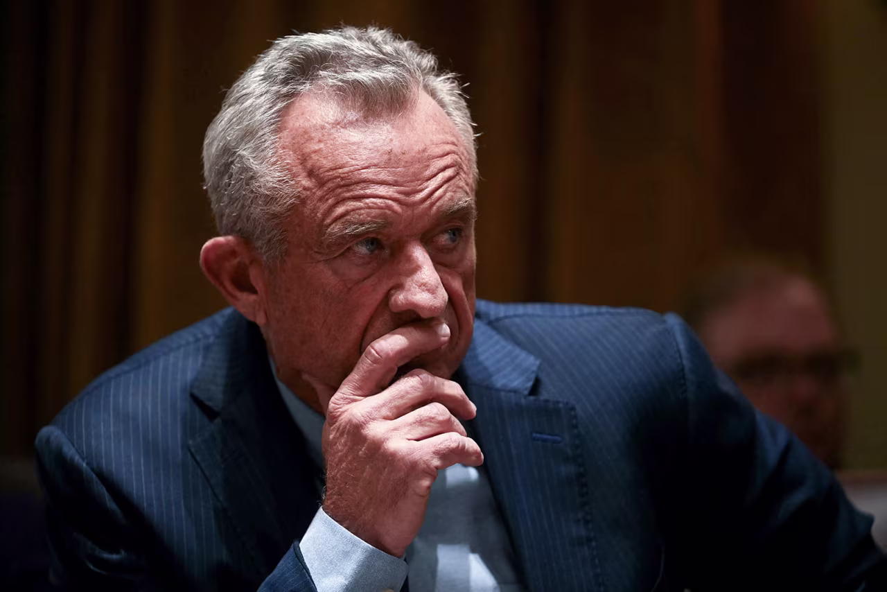 US Health and Human Services Secretary Robert F. Kennedy Jr. listens as President Donald Trump holds a cabinet meeting at the White House in Washington, DC, on February 26.