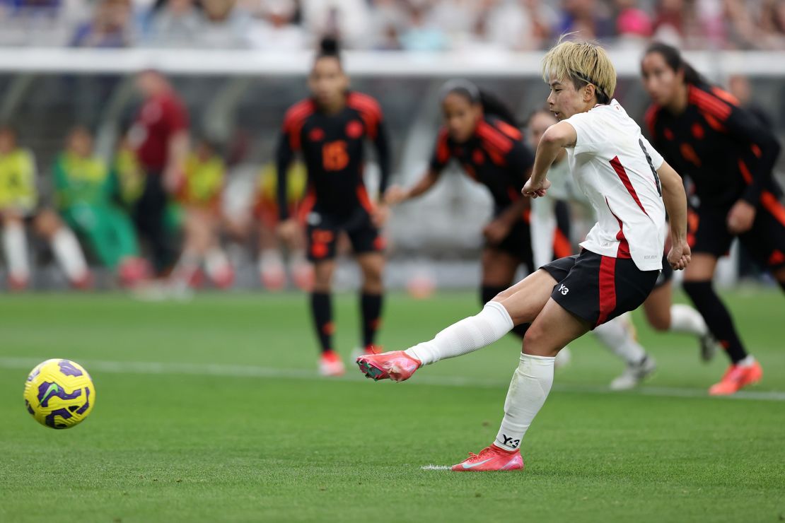 Mina Tanaka needs just one goal against the USWNT on Wednesday to set a new goalscoring record for a single SheBelieves Cup.