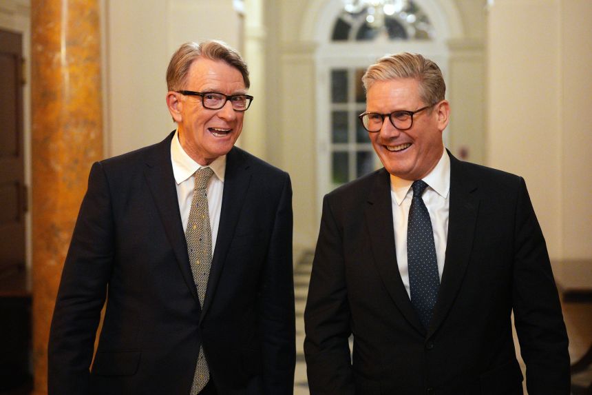 Mandelson welcomed the visit to the Washington, D.C. ambassador's residence in February.