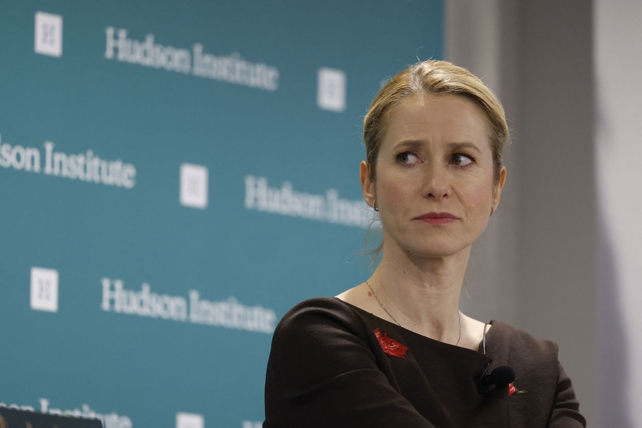 Kaja Kallas, the European Union's top diplomat, in Washington, DC, on Thursday.