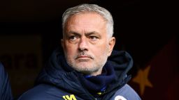 ISTANBUL, TURKEY - FEBRUARY 23: Head coach Jose Mourinho of Fenerbahce looks on during the Turkish Super League match between Galatasaray and Fenerbahce at Rams Park Stadium on February 23, 2025 in Istanbul, Turkey. (Photo by Ahmad Mora/Getty Images)