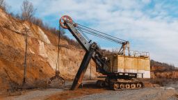 An excavator at the Zavalivskiy Graphite mine in Ukraine's Kirovohrad region.