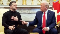US President Donald Trump and Ukraine's President Volodymyr Zelensky meet in the Oval Office of the White House in Washington, DC, February 28, 2025. Zelensky and Trump openly clashed in the White House on February 28 at a meeting where they were due to sign a deal on sharing Ukraine's mineral riches and discuss a peace deal with Russia. "You're not acting at all thankful. It's not a nice thing," Trump said. "It's going to be very hard to do business like this," he added. (Photo by SAUL LOEB / AFP) (Photo by SAUL LOEB/AFP via Getty Images)          