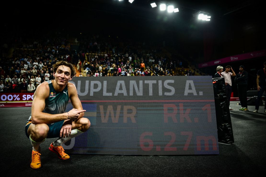 Duplantis broke his own world record in February, the 11th time he's done so.
