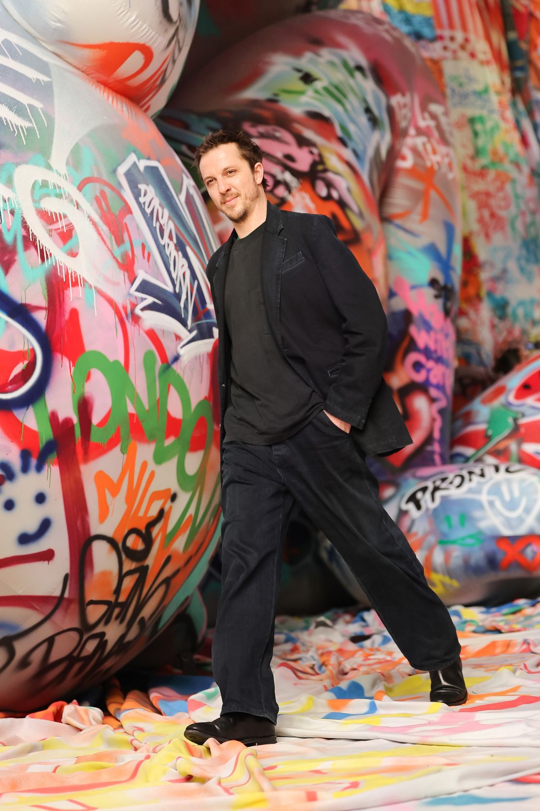 Glenn Martens, shown here at the Diesel fashion show during Milan Fashion Week in February 2025, will present his first show for Maison Margiela.