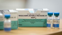 LUBBOCK, TEXAS - MARCH 01: Boxes and vials of the Measles, Mumps, Rubella Virus Vaccine at a vaccine clinic put on by Lubbock Public Health Department on March 1, 2025 in Lubbock, Texas. Cases of Measles are on the rise in West Texas as over 150 confirmed case have been seen with one confirmed death.(Photo by Jan Sonnenmair/Getty Images)
