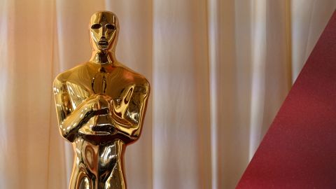 An Oscar statue is seen on the red carpet during the 97th Annual Academy Awards at the Dolby Theatre in Hollywood, California on March 2, 2025. (Photo by Robyn Beck / AFP) (Photo by ROBYN BECK/AFP via Getty Images)