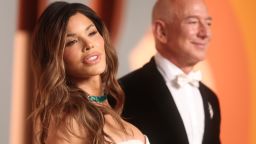 Lauren Sánchez, Jeff Bezos at the 2025 Vanity Fair Oscar Party Hosted By Radhika Jones held at Wallis Annenberg Center for the Performing Arts on March 02, 2025 in Beverly Hills, California.