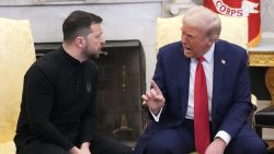 U.S. President Donald Trump and Ukrainian President Volodymyr Zelensky meet in the Oval Office at the White House on February 28, 2025 in Washington, DC. Trump and Zelensky are meeting today to negotiate a preliminary agreement on sharing Ukraine’s mineral resources that Trump says will allow America to recoup aid provided to Kyiv while supporting Ukraine’s economy.