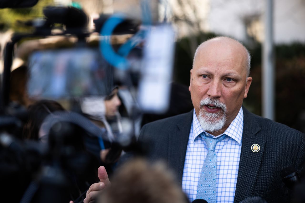 Rep. Chip Roy speaks to reporters in Washington, DC on Tuesday.