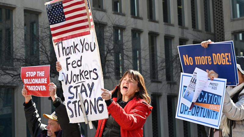Federal judge halts Trump’s order to end collective bargaining rights for many federal workers